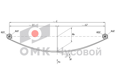 Рессора задняя для прицепа 1 лист